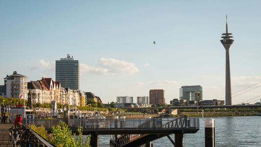Dusseldorf met winkels, winkelstraten en winkelgebieden
