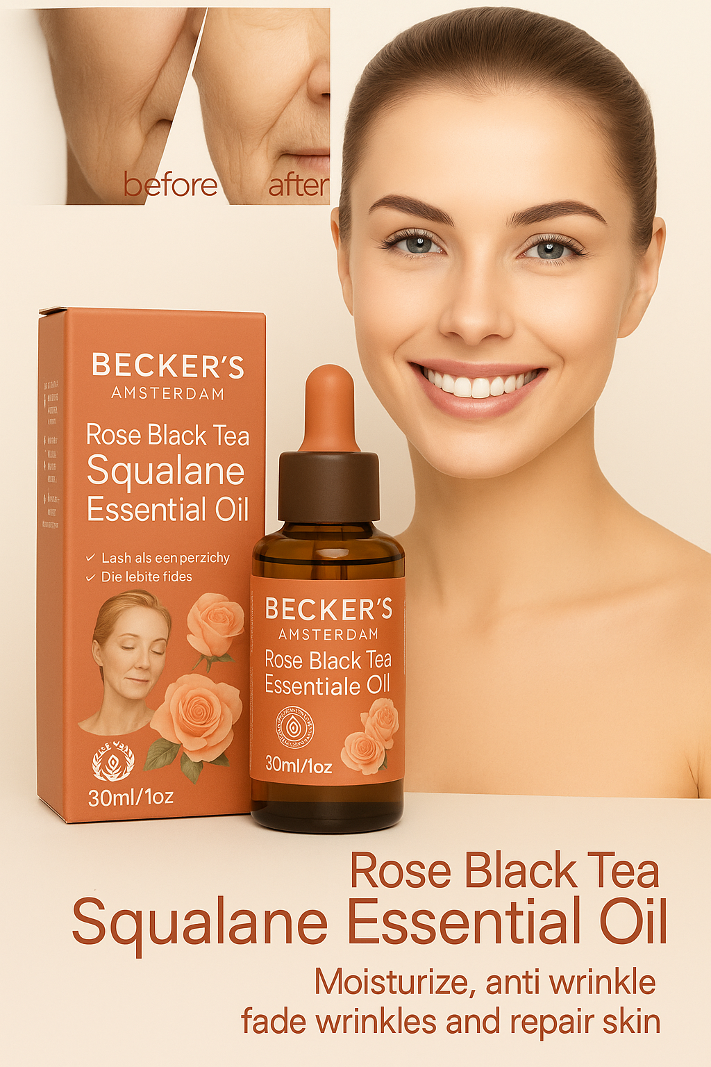 Becker's Amsterdam ™ - Rose Tea Squalaan Serum
