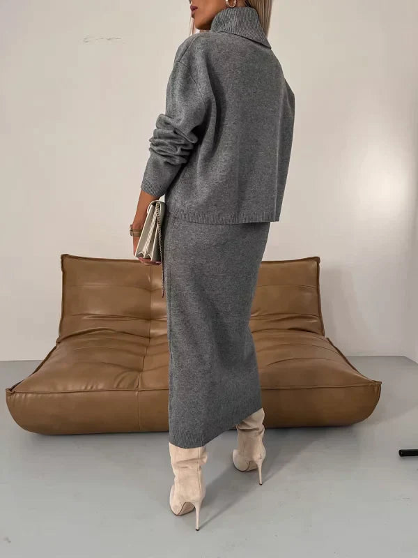 Marley Rollneck Midi™ – Knitted Midi Dress with High Neck and Comfort Fit | Becker's Amsterdam