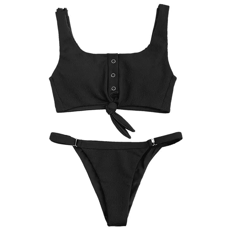 Bikini Impostato con pulsanti Trendy High-Waist & Top with Button Details | Becker Amsterdam