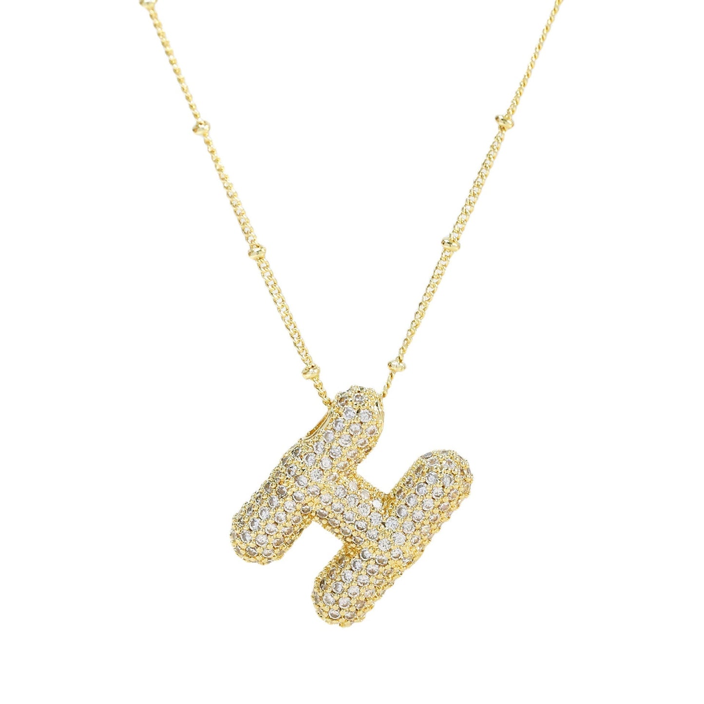 Stella Initial Spark Necklace - Letter hanger with sparkling stones | Becker’s Amsterdam