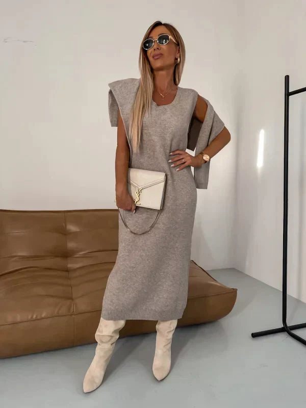 Marley Rollneck Midi™ – Knitted Midi Dress with High Neck and Comfort Fit | Becker's Amsterdam