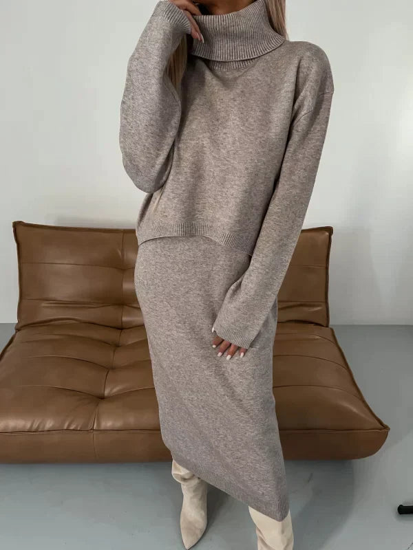 Marley Rollneck Midi™ – Knitted Midi Dress with High Neck and Comfort Fit | Becker's Amsterdam