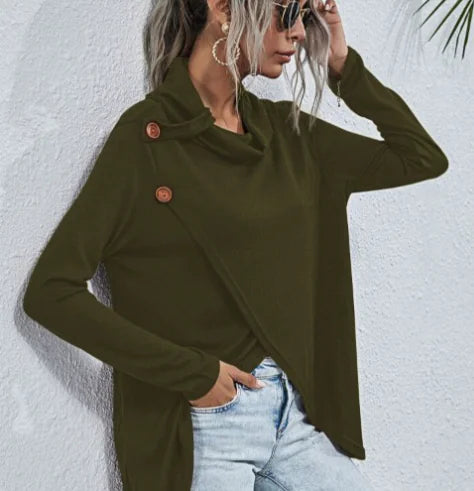 Becker's Amsterdam™ - Innsbruck Dames Sweater Met Zijwaartse Knoopsluiting