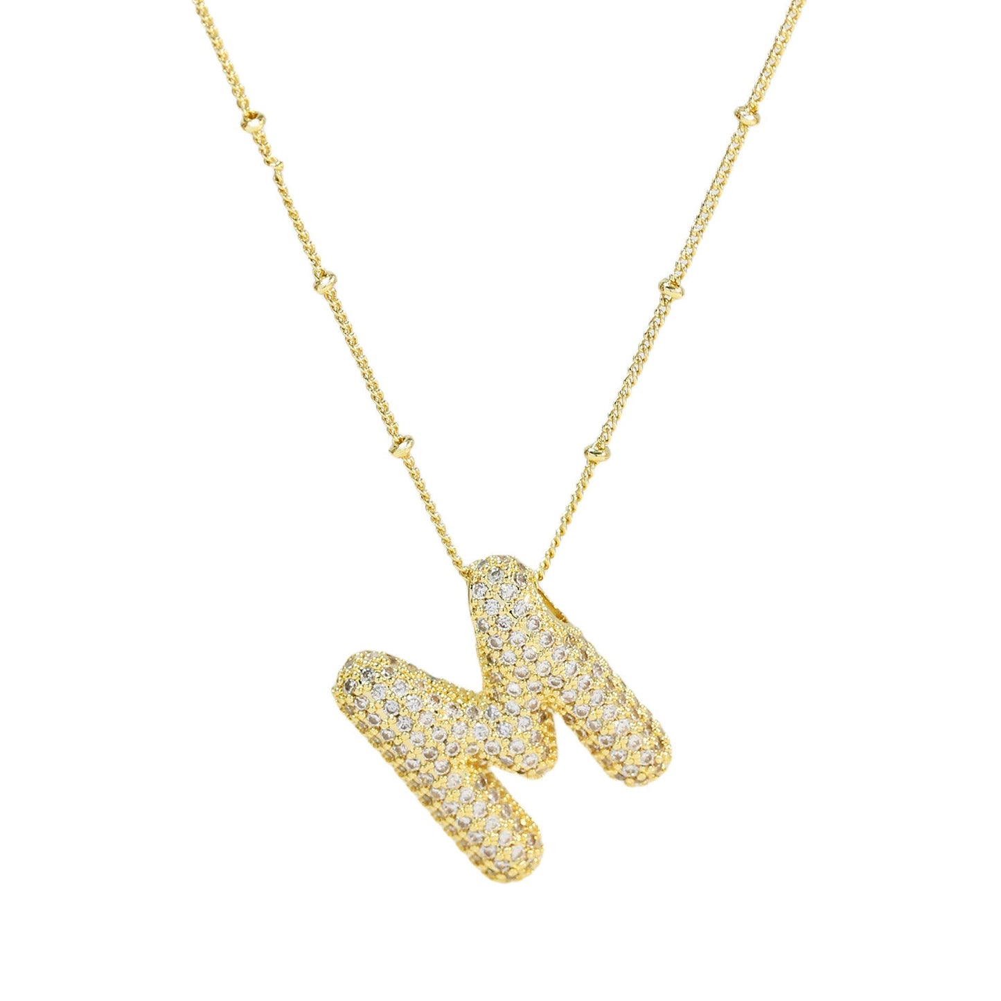 Stella Initial Spark Necklace - Letter hanger with sparkling stones | Becker’s Amsterdam