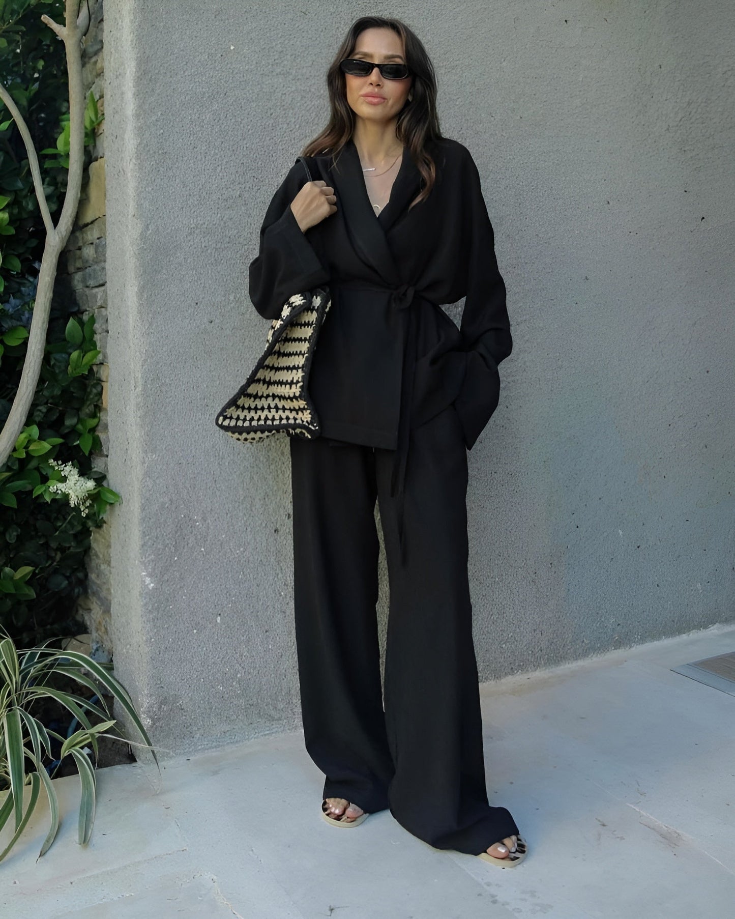 SOLEA stylish two -part linen set - airy Kimono & Broek | Becker’s Amsterdam