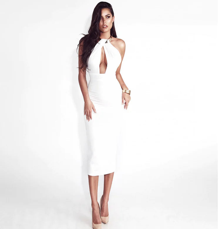 Zagreb stylish midi dress with split | Becker’s Amsterdam