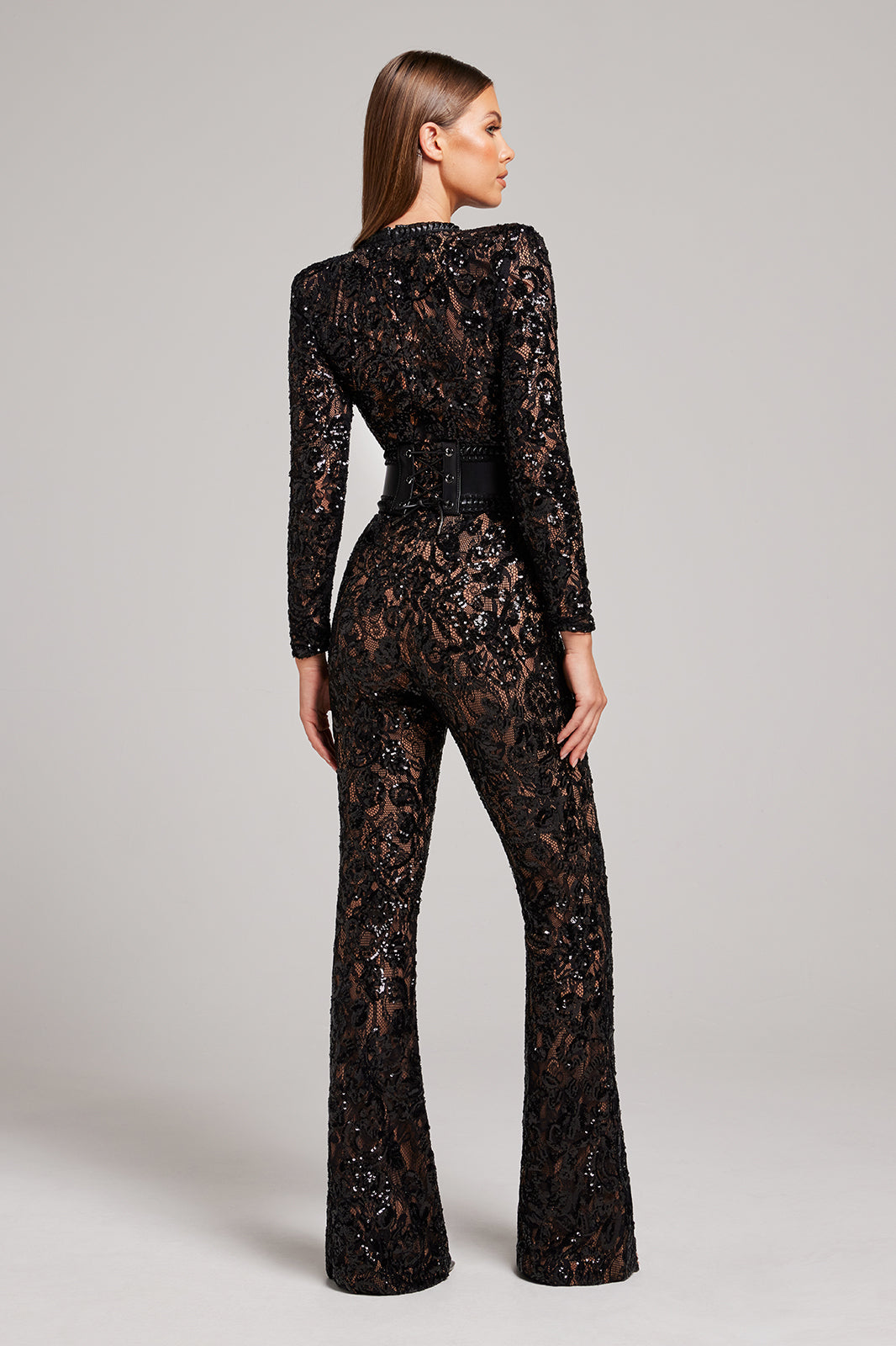 Valentina Lace & Sequin Jumpsuit - Elegant Long Sleeve Jumpsuit with a touch of Glamor | Becker’s Amsterdam