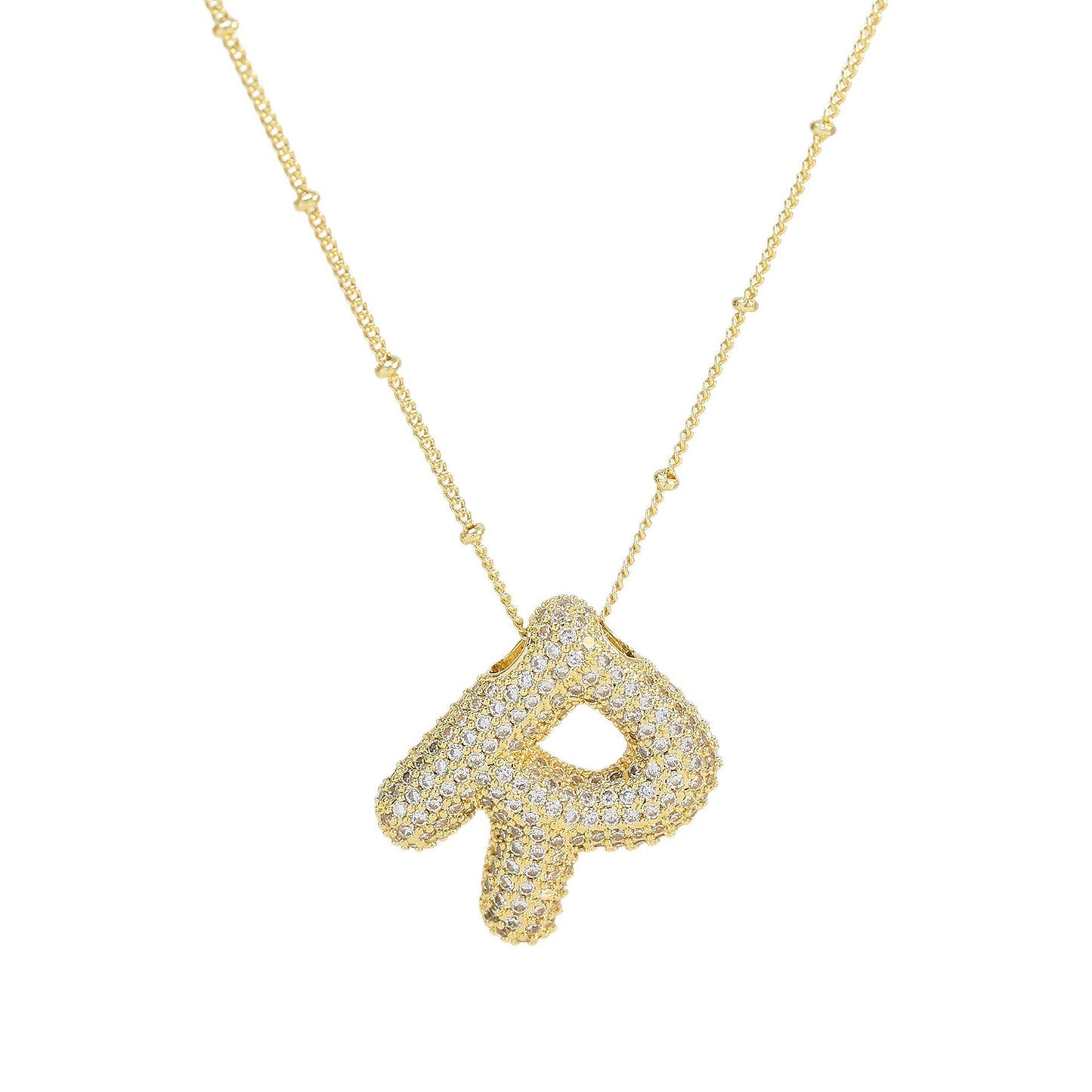 Stella Initial Spark Necklace - Letter hanger with sparkling stones | Becker’s Amsterdam