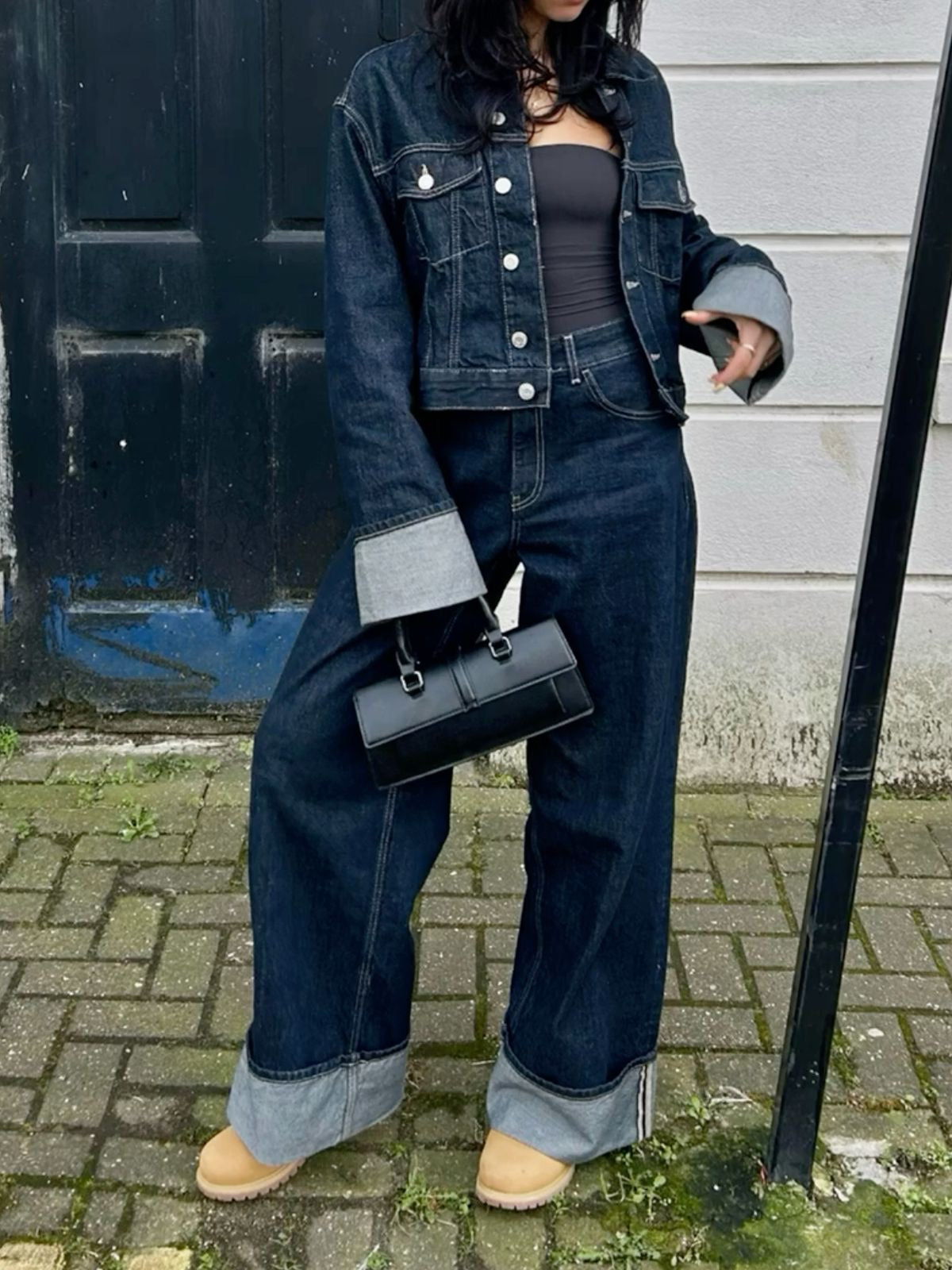 Bella Denim Co -ord -Trucker rilassato Jack & High -Waist Wide -Leg jeans | Becker Amsterdam