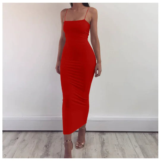 Venetie Strap Dress-Milk Silk Bandage & Strappy Night-out Dress | Becker’s Amsterdam