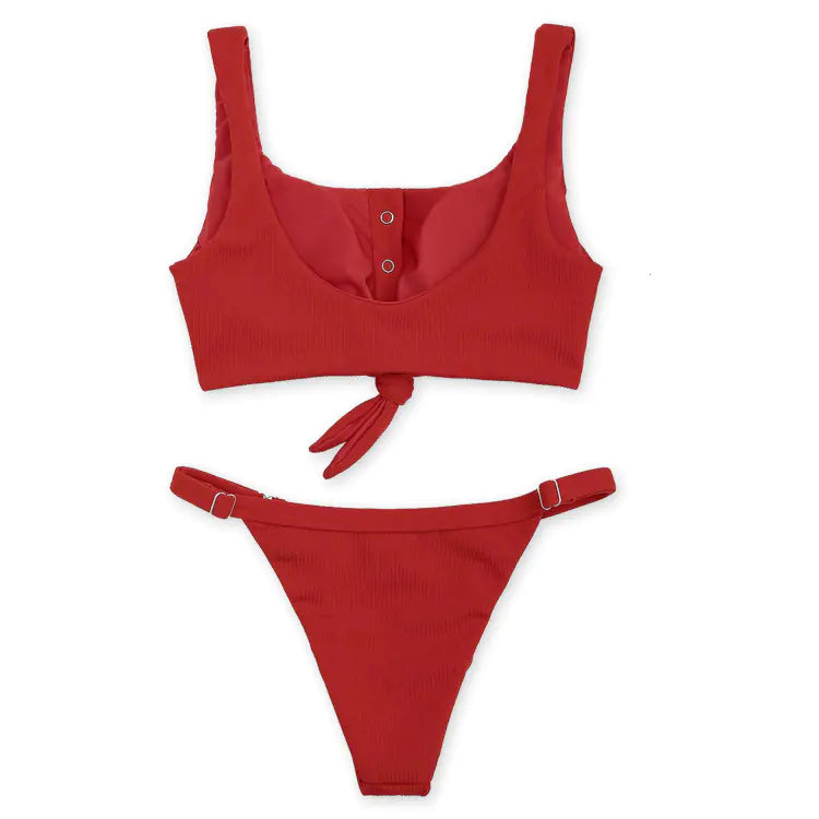 Bikini Impostato con pulsanti Trendy High-Waist & Top with Button Details | Becker Amsterdam