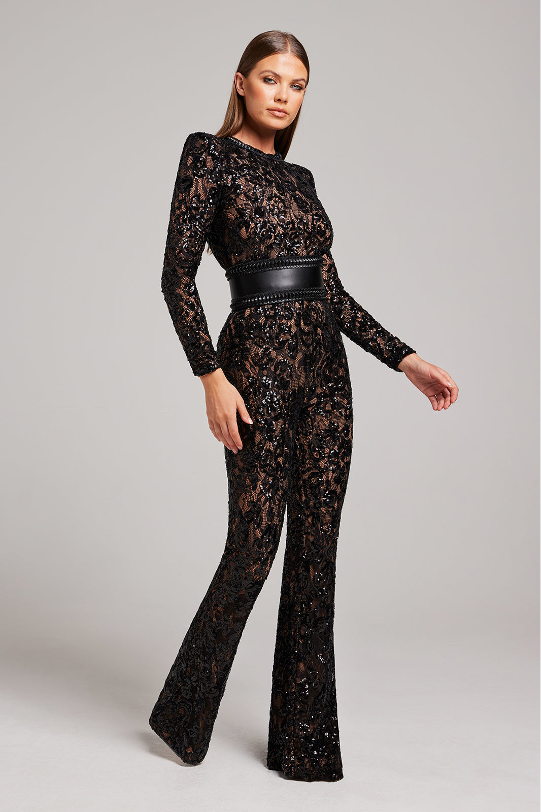 Valentina Lace & Sequin Jumpsuit - Elegant Long Sleeve Jumpsuit with a touch of Glamor | Becker’s Amsterdam