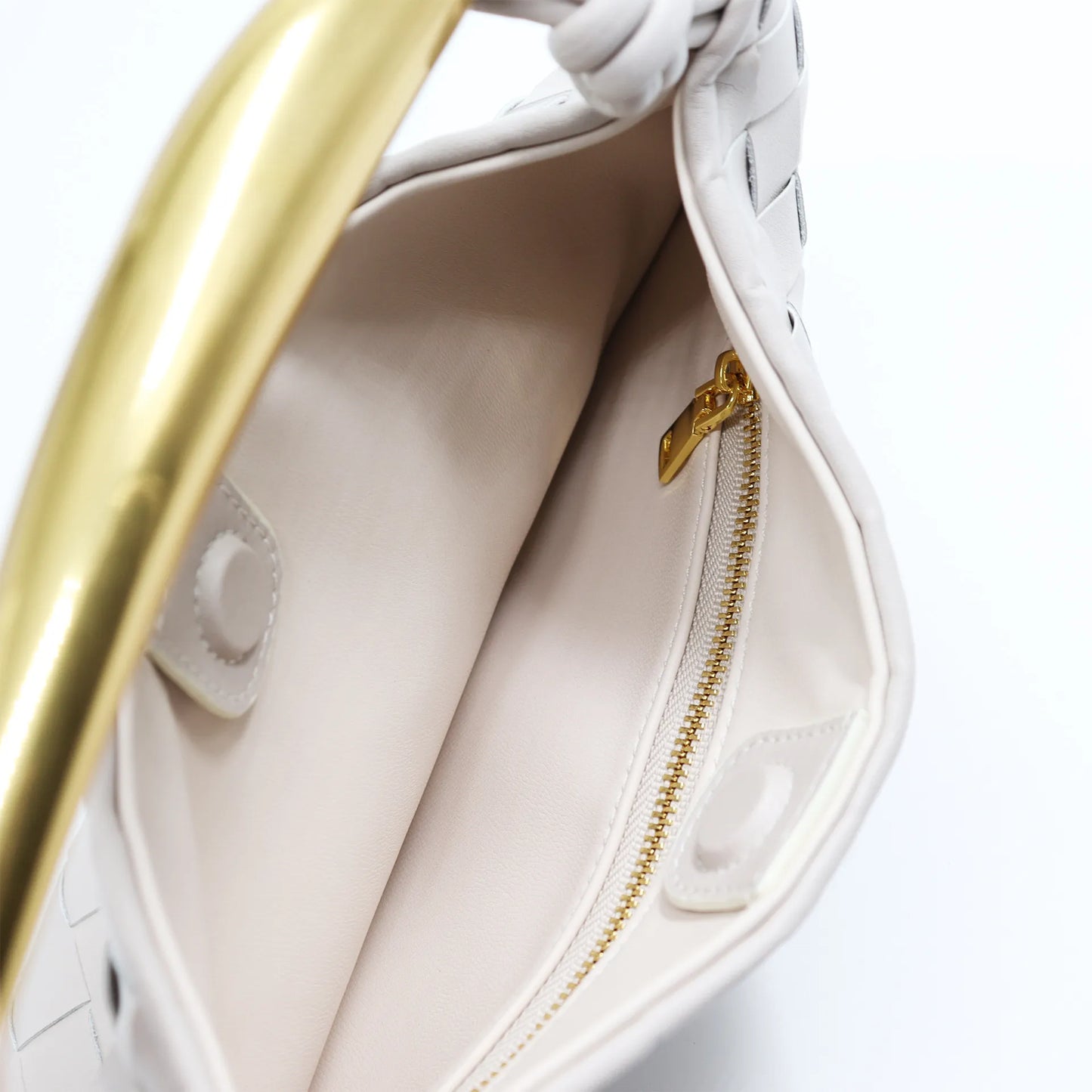 Becker's Amsterdam™- Vevd Elegant White Handbag – Woven Elegant White Dinner Date Handbag