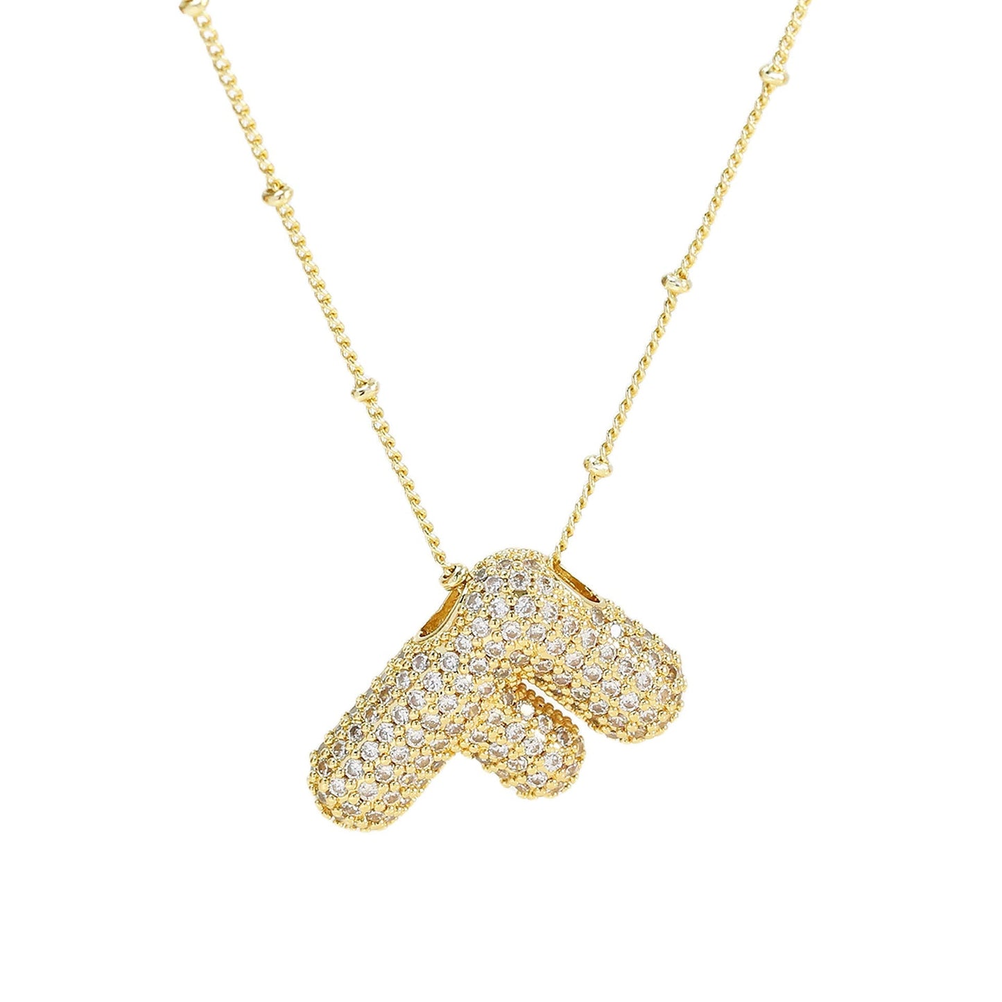 Stella Initial Spark Necklace - Letter hanger with sparkling stones | Becker’s Amsterdam