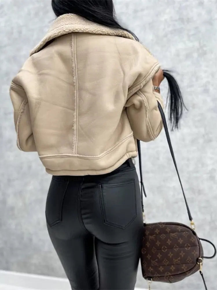 Maya Faux Leather Jacket | Women's Faux Leather Jacket – Stylish & Warm