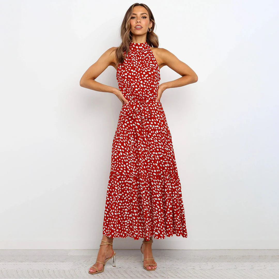 Bella Long Ladies Dress con punti per un look femminile e raffinato