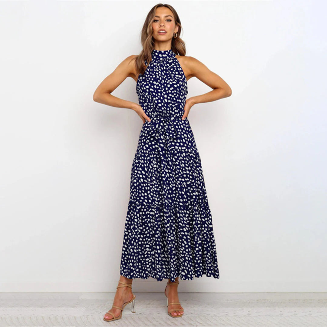 Bella Long Ladies Dress con punti per un look femminile e raffinato