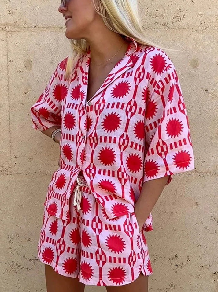 Conjunto Romy Pink Summer – Estampa Moderna e Look Confortável de Verão | Amsterdã de Becker