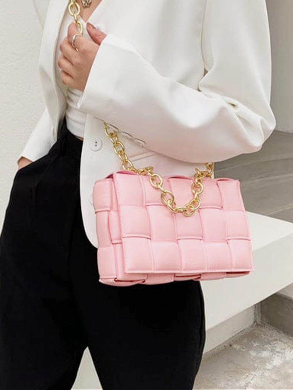 Becker's Amsterdam™ - Corfu Vierkante Roze Crossbody Tas - Watermelon Pink Dames Crossbodytas