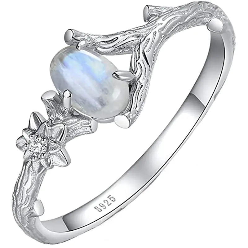 Becker's Amsterdam™ - Zilveren Ring Met Maansteen