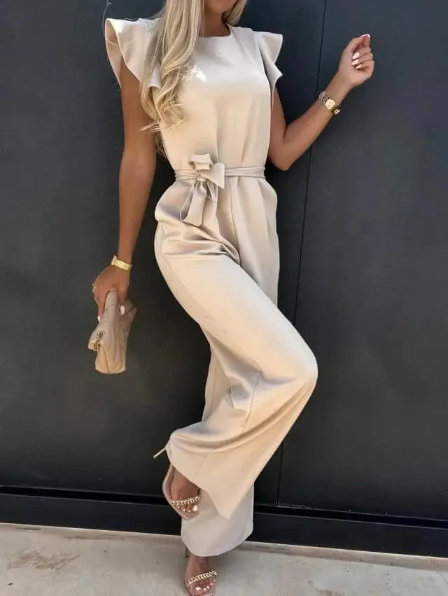 Budapest Beige Eleganter & Bequemer Jumpsuit