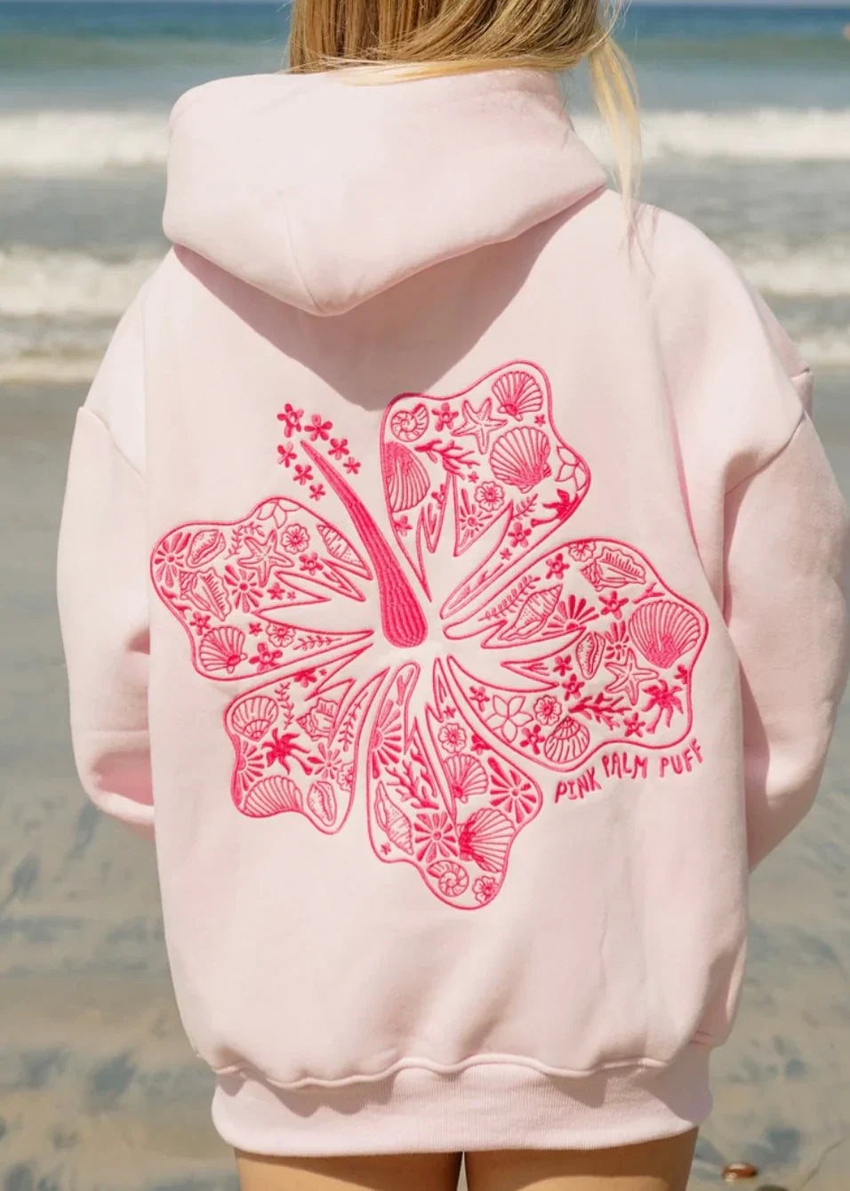 Flora Dream Hoodie - Mix di cotone in forma rilassata con stampa sul retro di fiori | Becker Amsterdam