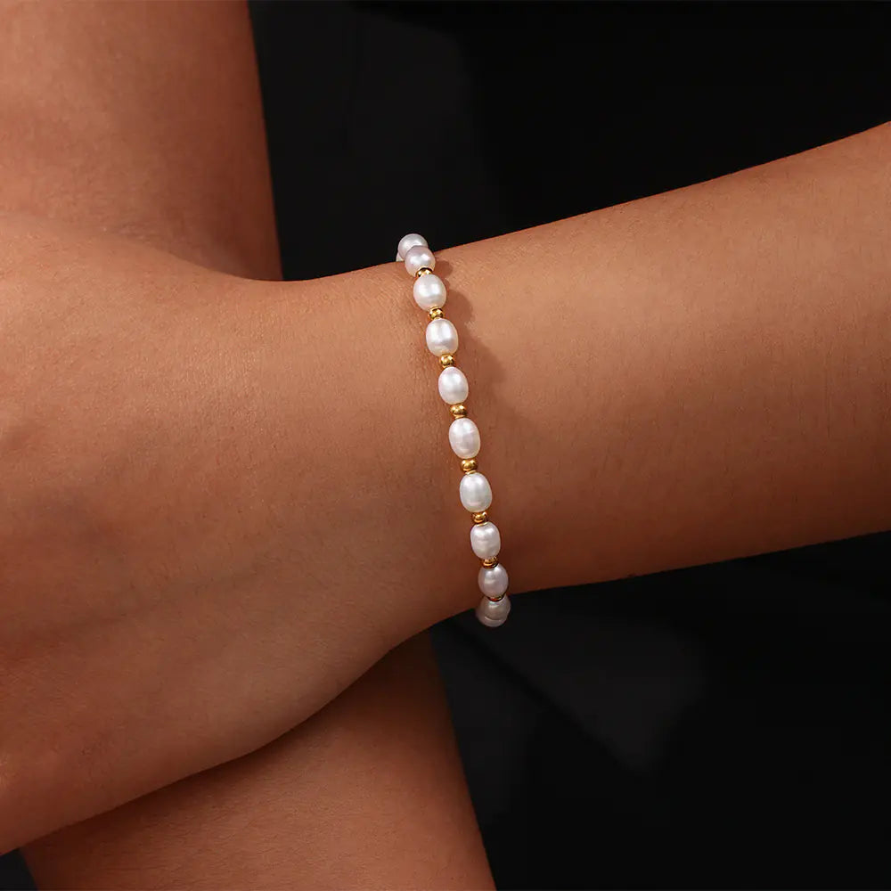 Becker's Amsterdam™ - Kos 18 Karaats Verguld Goud Zoetwaterparel Armband