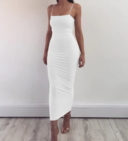 Venetie Strap Dress-Milk Silk Bandage & Strappy Night-out Dress | Becker’s Amsterdam