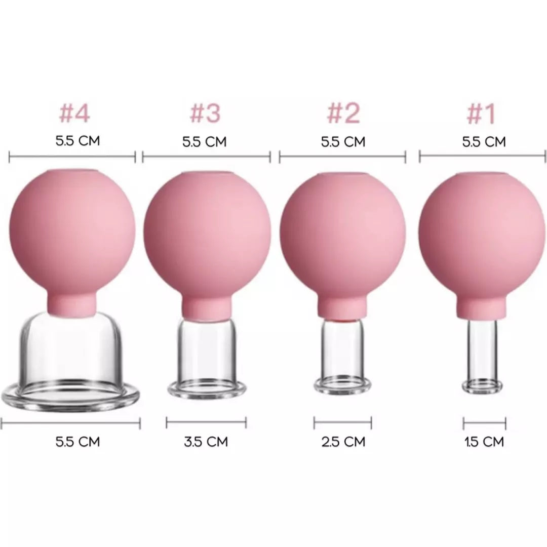 Set di coppettazione facciale radiante luminosa - Mini ventose per il viso e Nek | Becker's Amsterdam ™