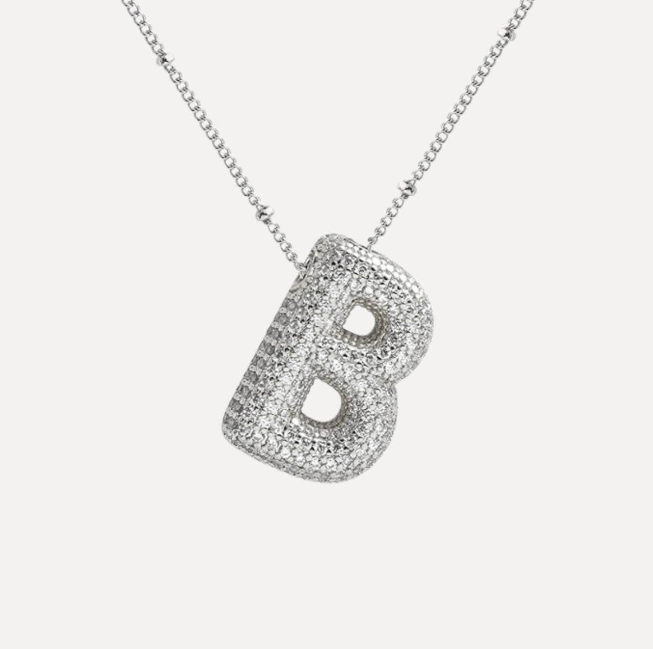 Stella Initial Spark Necklace - Letter hanger with sparkling stones | Becker’s Amsterdam