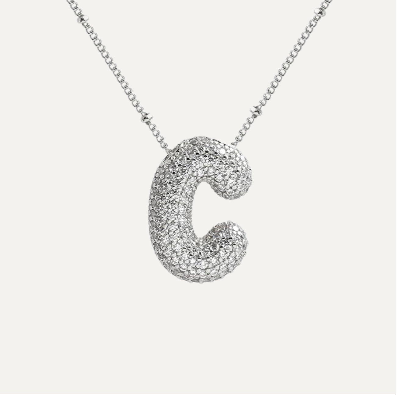 Stella Initial Spark Necklace - Letter hanger with sparkling stones | Becker’s Amsterdam
