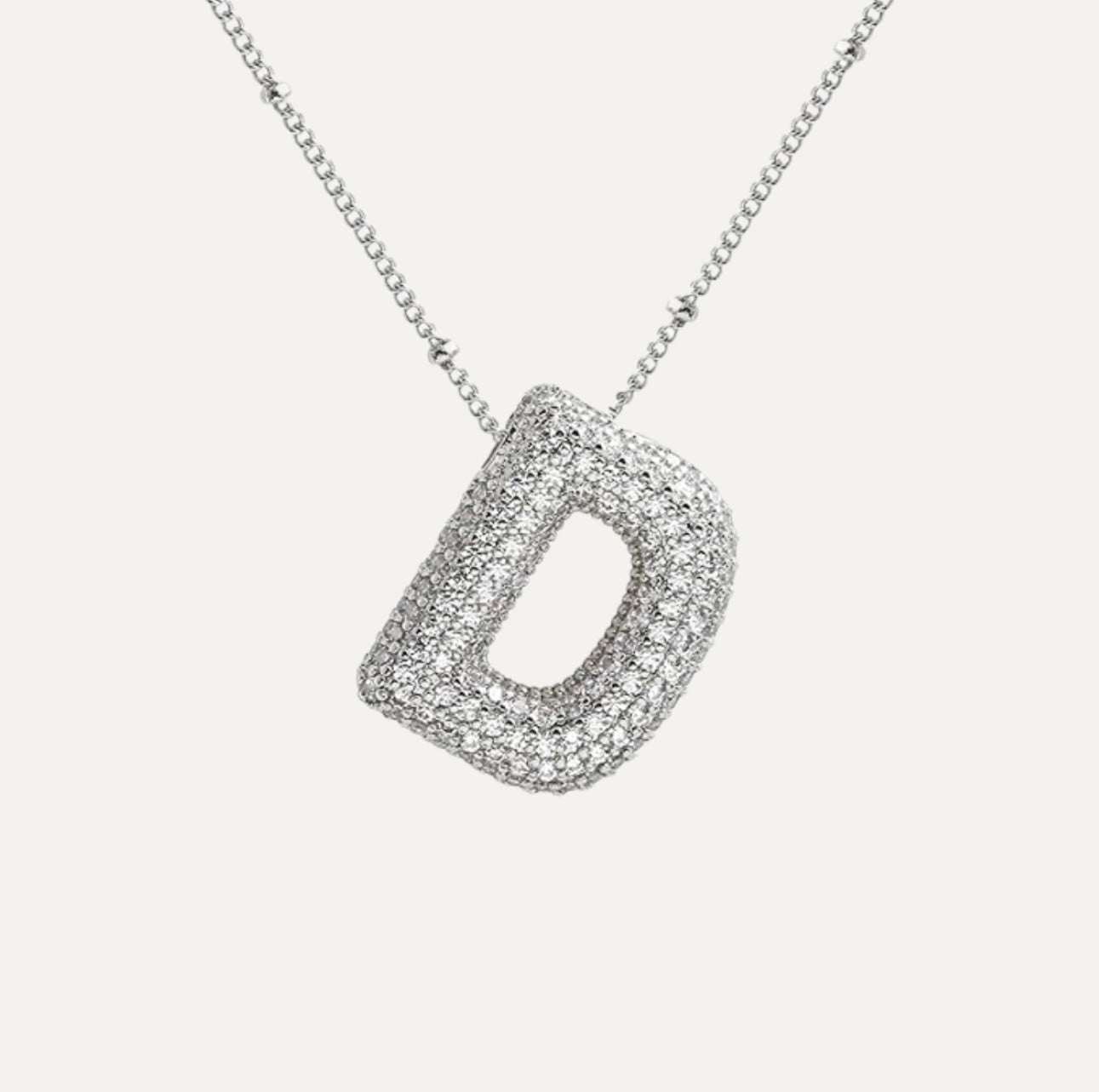 Stella Initial Spark Necklace - Letter hanger with sparkling stones | Becker’s Amsterdam