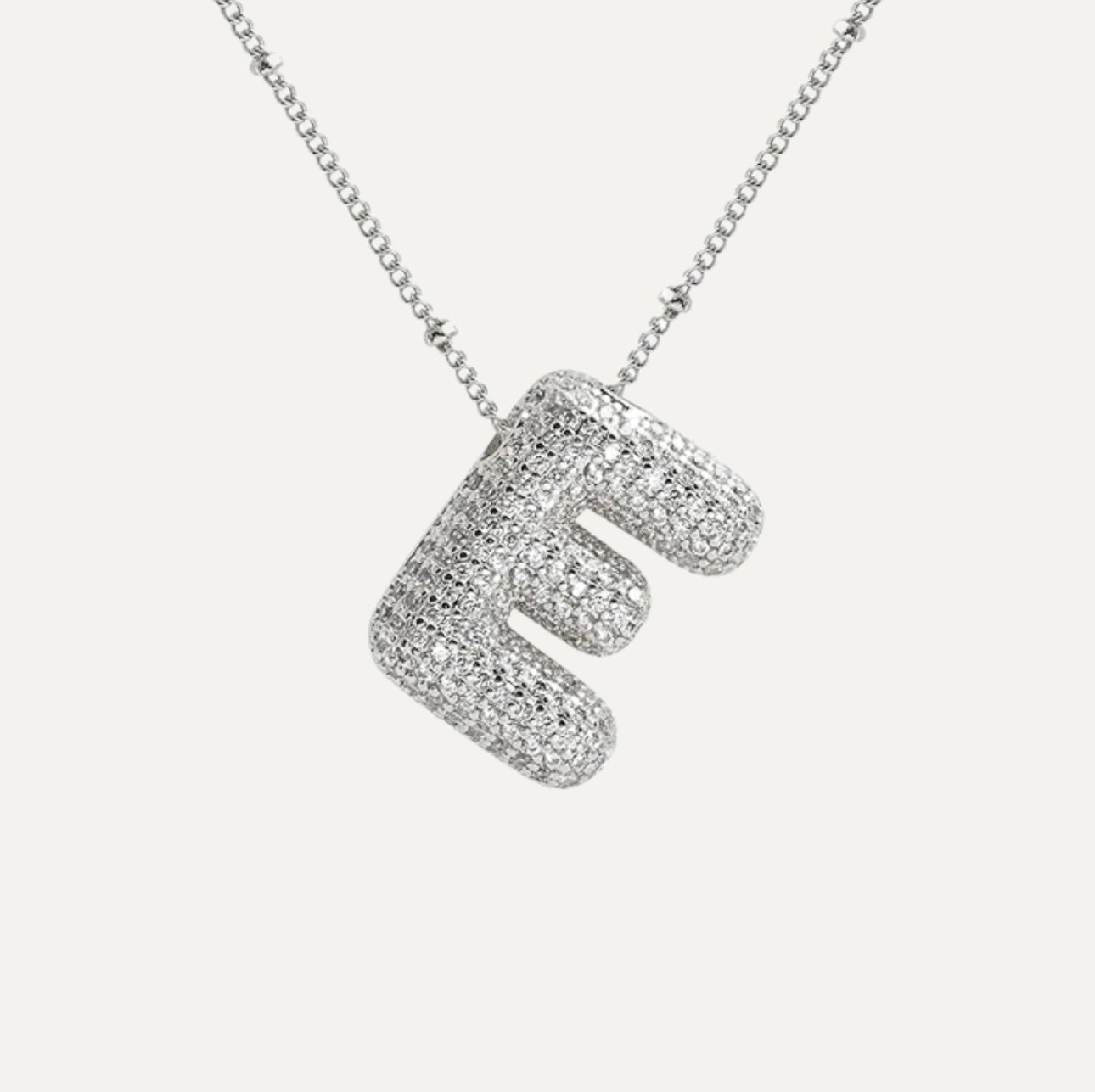 Stella Initial Spark Necklace - Letter hanger with sparkling stones | Becker’s Amsterdam