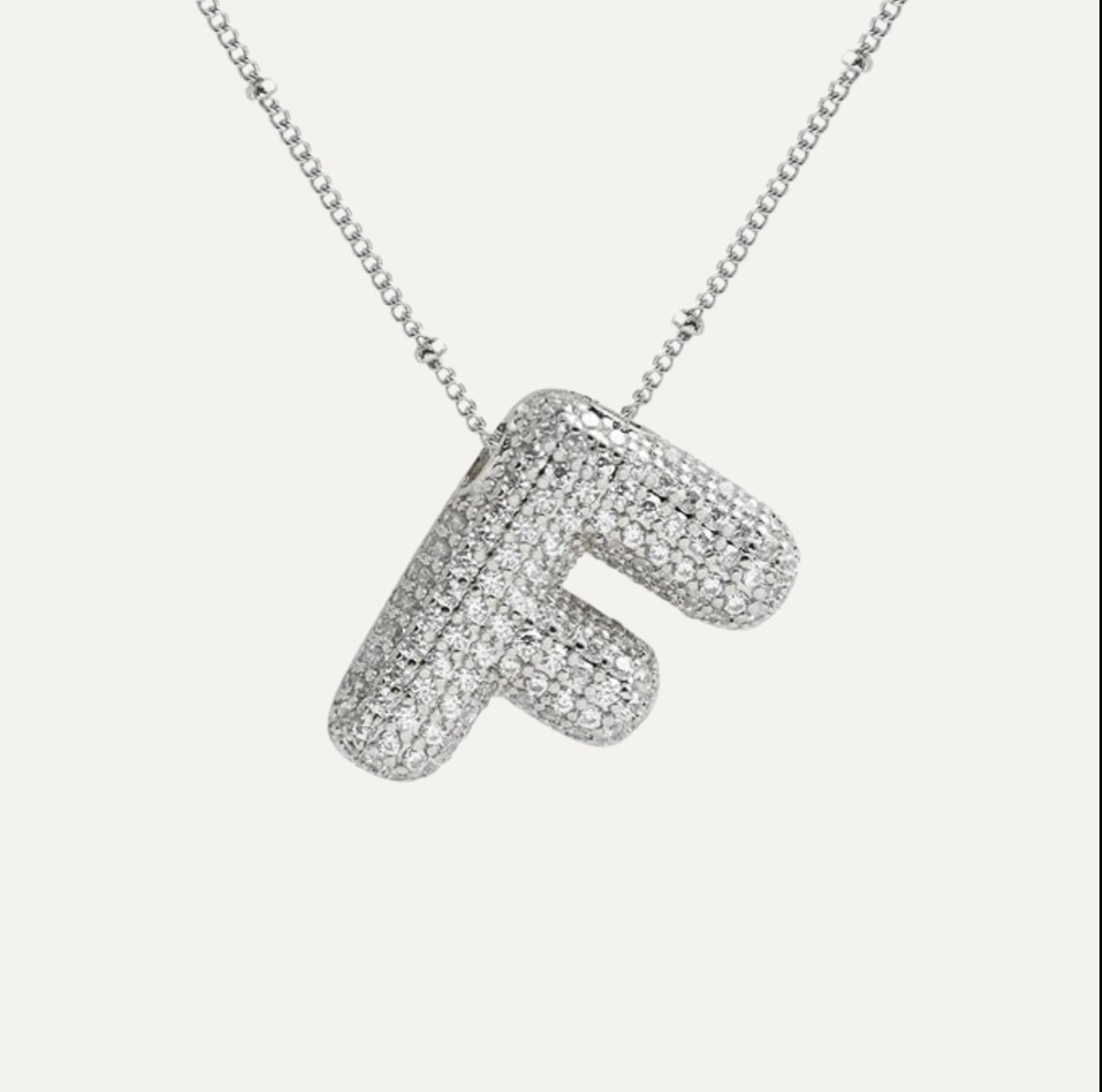 Stella Initial Spark Necklace - Letter hanger with sparkling stones | Becker’s Amsterdam