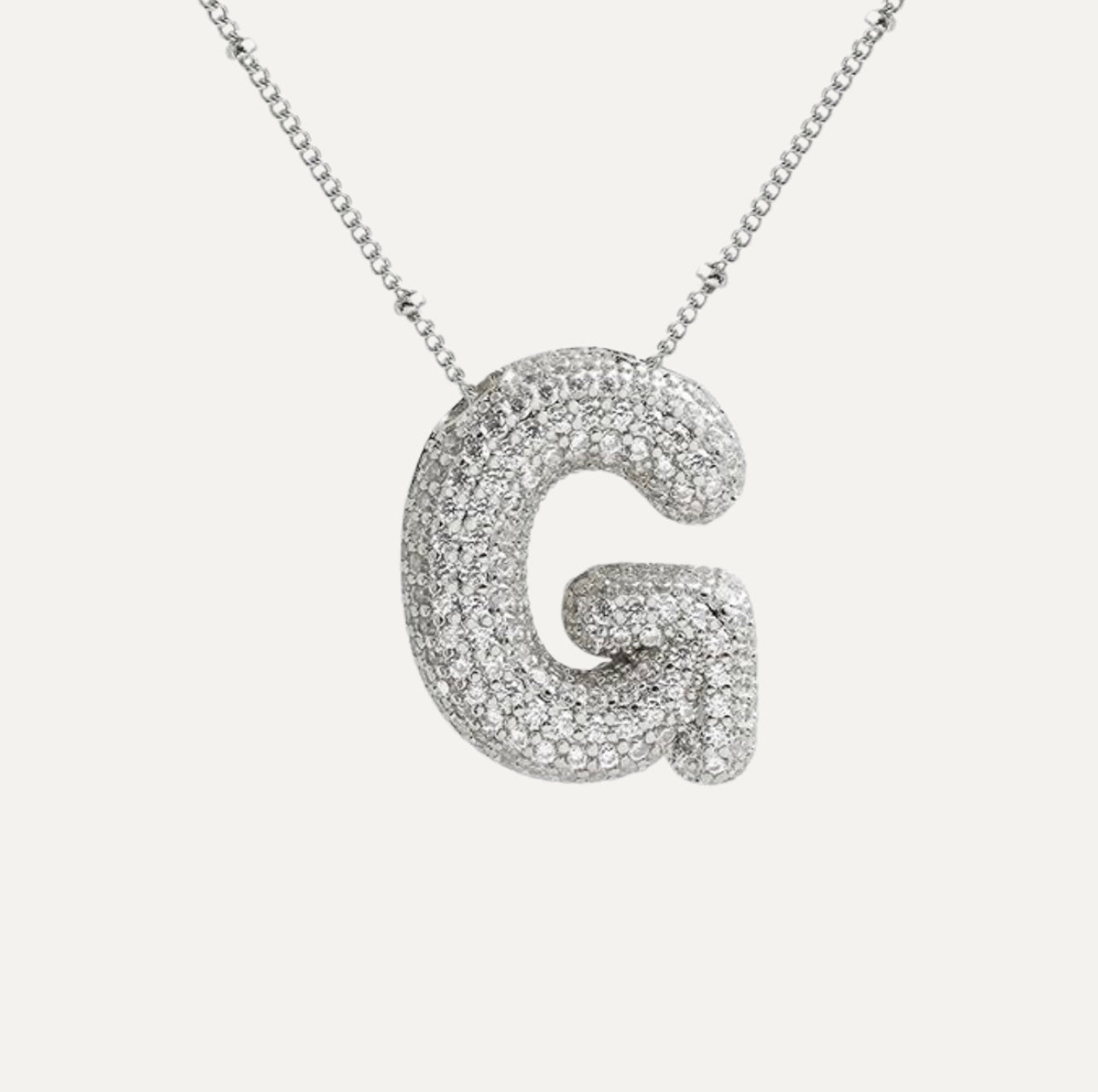 Stella Initial Spark Necklace - Letter hanger with sparkling stones | Becker’s Amsterdam