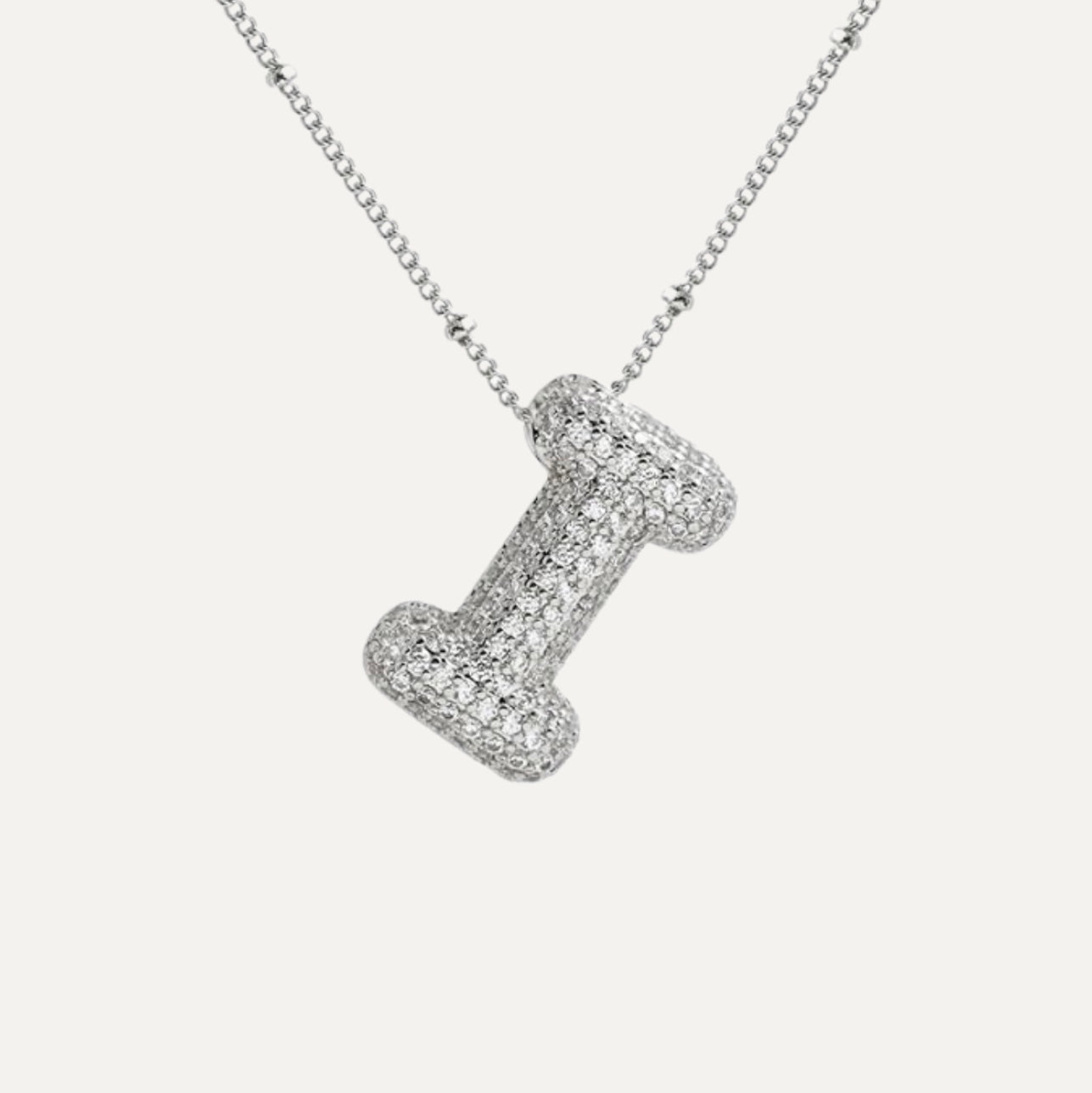 Stella Initial Spark Necklace - Letter hanger with sparkling stones | Becker’s Amsterdam