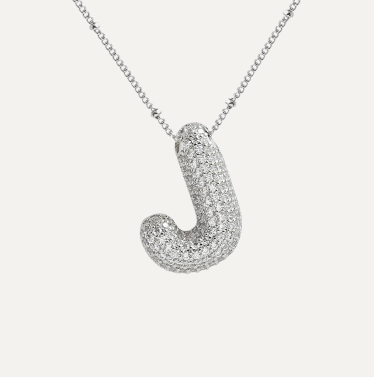 Stella Initial Spark Necklace - Letter hanger with sparkling stones | Becker’s Amsterdam