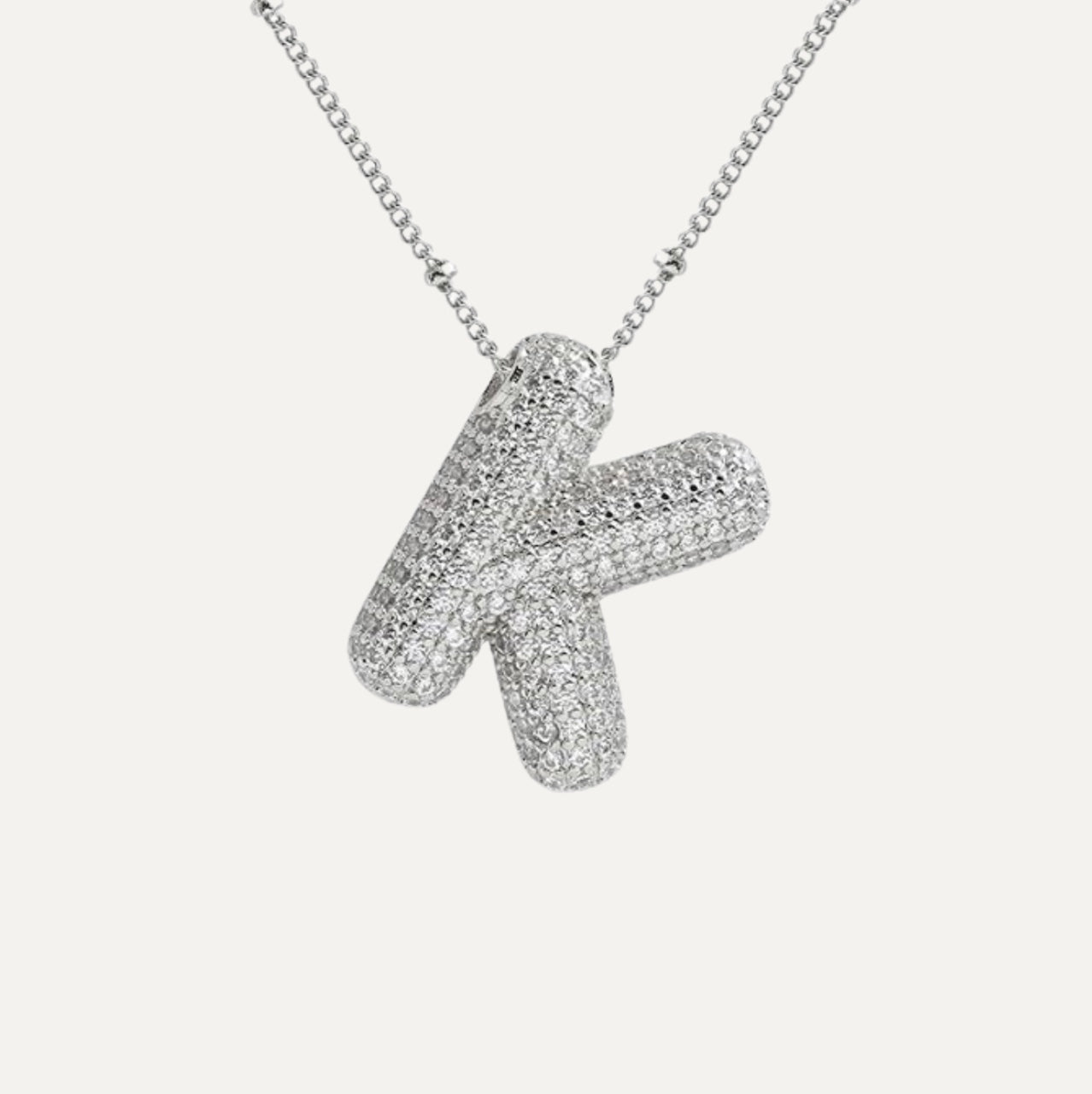 Stella Initial Spark Necklace - Letter hanger with sparkling stones | Becker’s Amsterdam