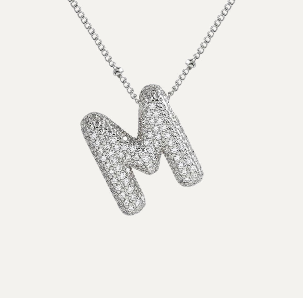 Stella Initial Spark Necklace - Letter hanger with sparkling stones | Becker’s Amsterdam