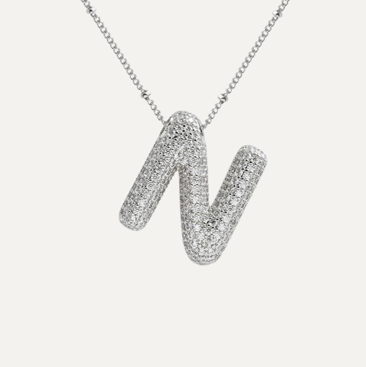 Stella Initial Spark Necklace - Letter hanger with sparkling stones | Becker’s Amsterdam