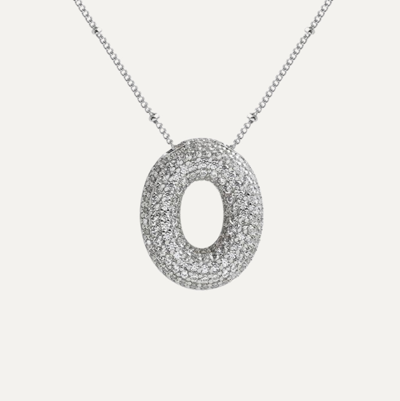 Stella Initial Spark Necklace - Letter hanger with sparkling stones | Becker’s Amsterdam