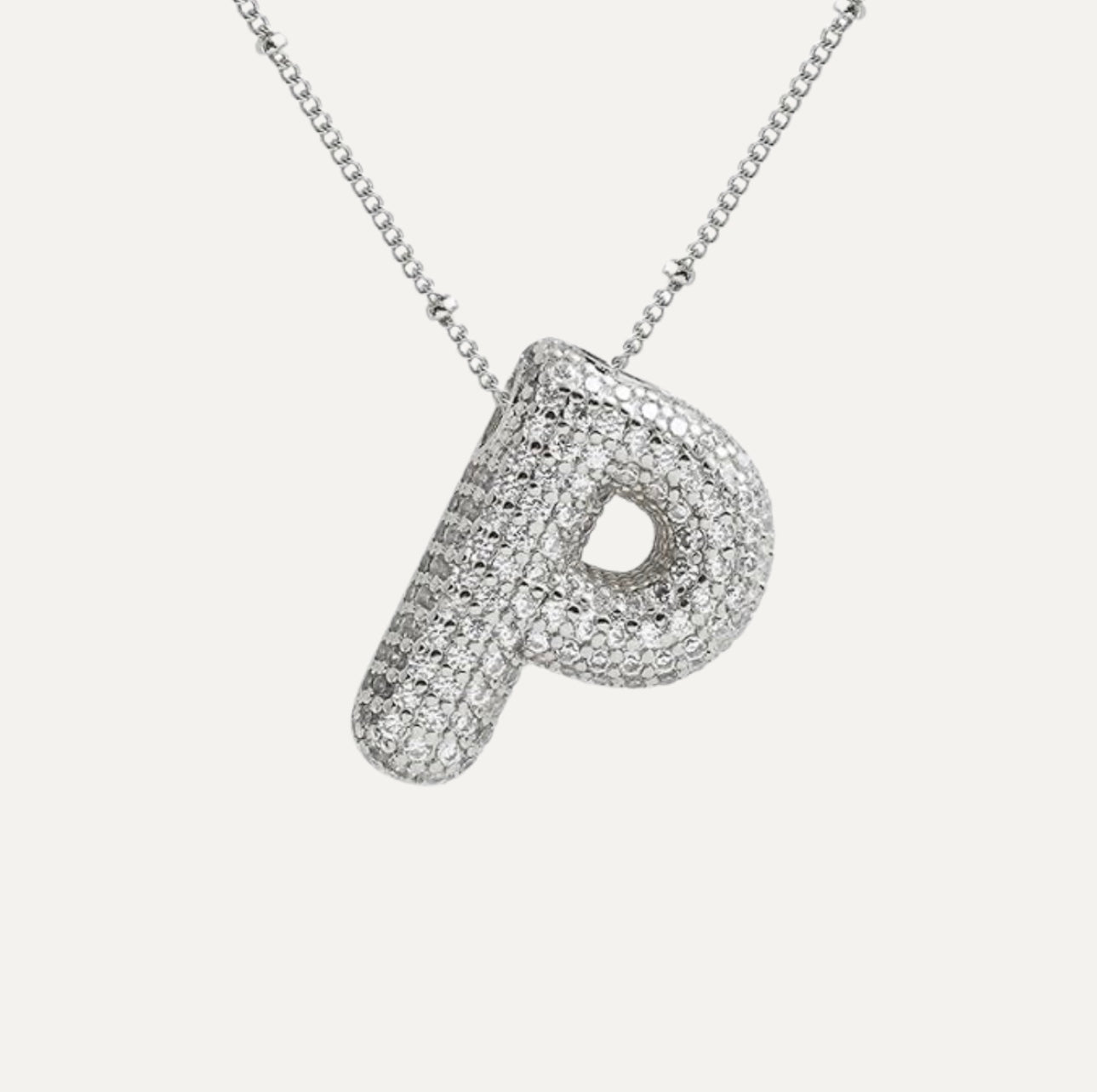 Stella Initial Spark Necklace - Letter hanger with sparkling stones | Becker’s Amsterdam