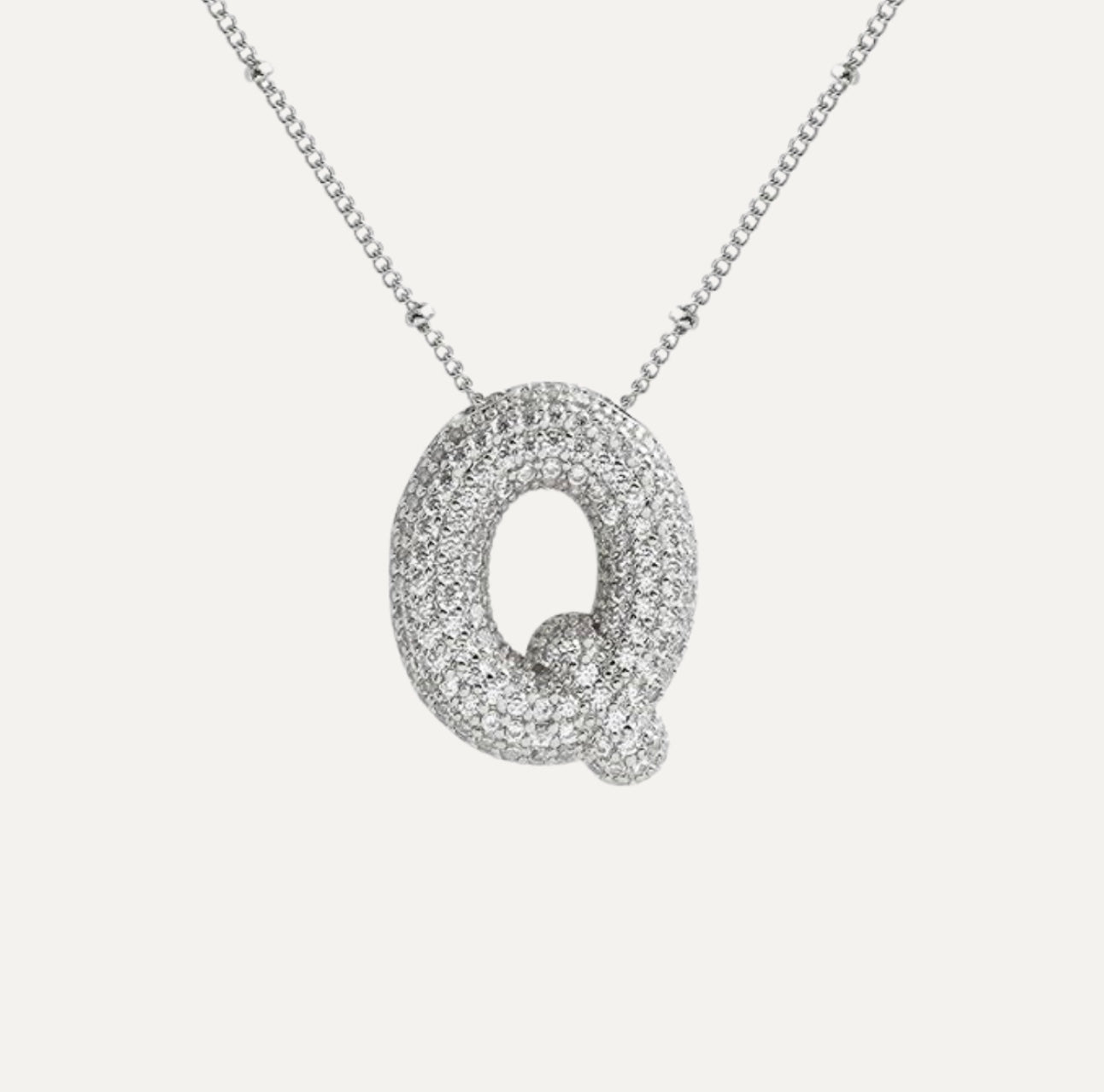 Stella Initial Spark Necklace - Letter hanger with sparkling stones | Becker’s Amsterdam