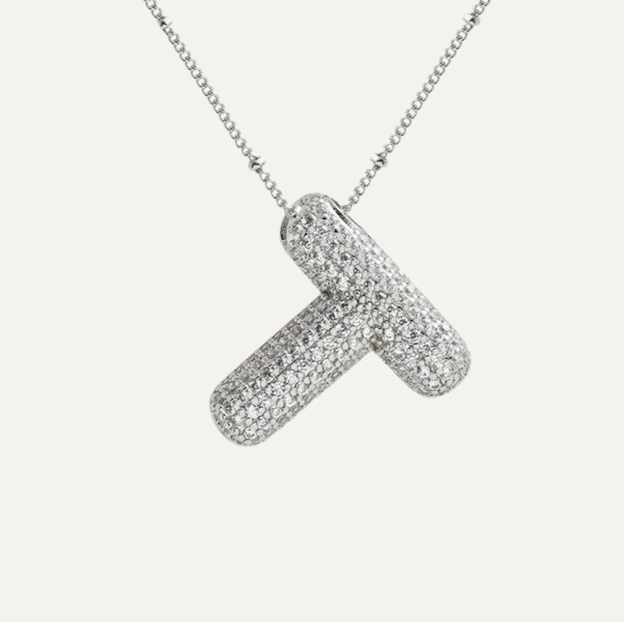Stella Initial Spark Necklace - Letter hanger with sparkling stones | Becker’s Amsterdam
