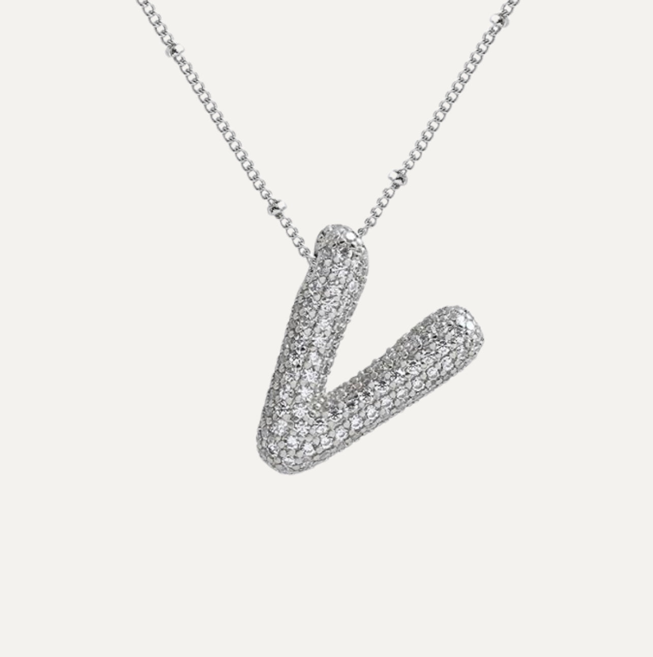Stella Initial Spark Necklace - Letter hanger with sparkling stones | Becker’s Amsterdam