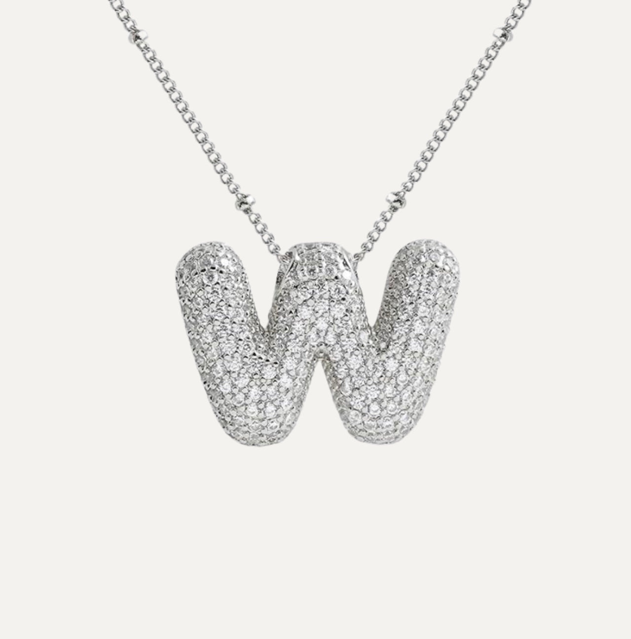 Stella Initial Spark Necklace - Letter hanger with sparkling stones | Becker’s Amsterdam