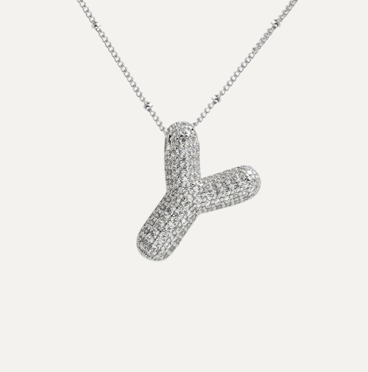 Stella Initial Spark Necklace - Letter hanger with sparkling stones | Becker’s Amsterdam