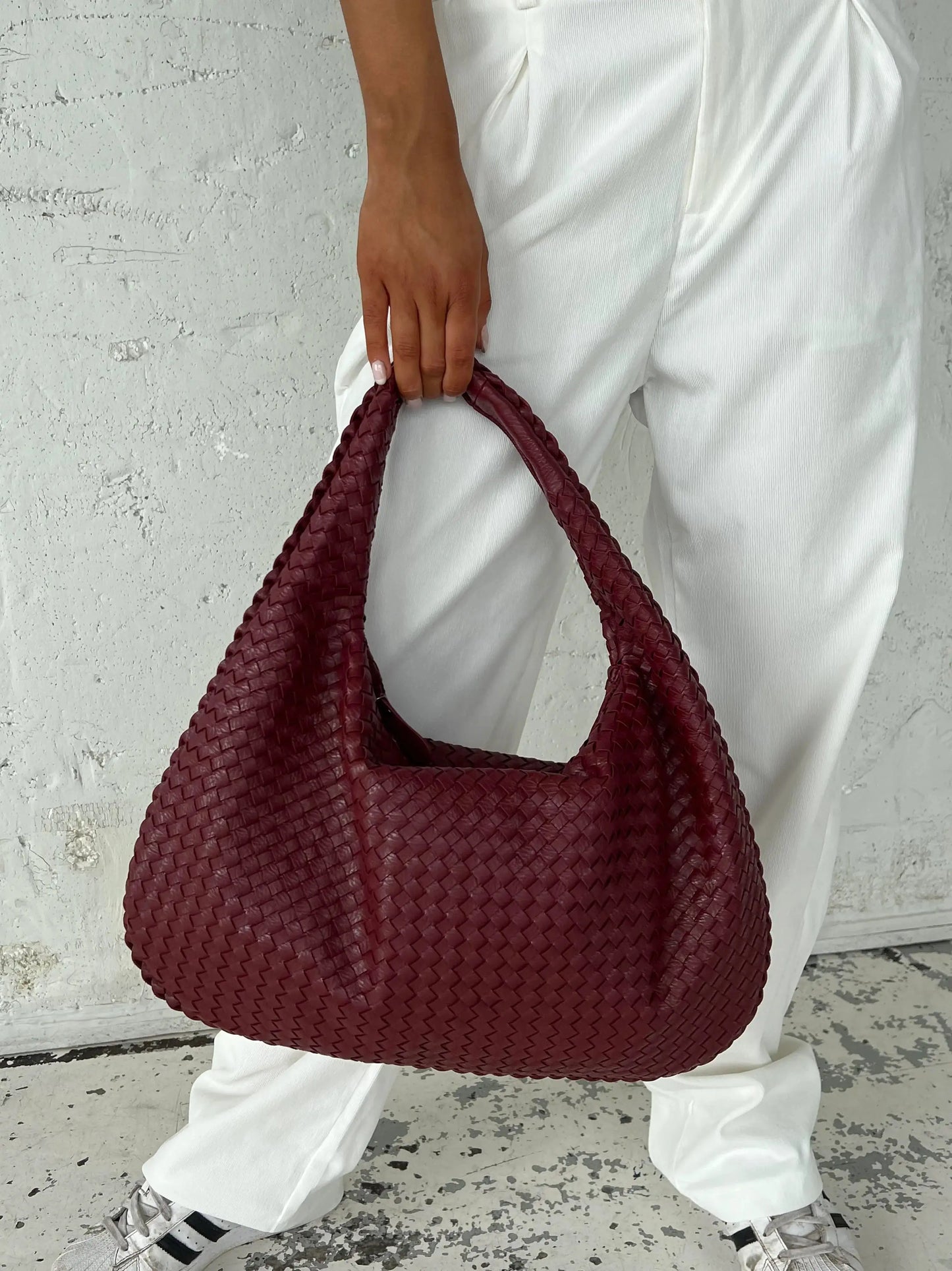 Becker's Amsterdam™ Woven Bordeaux Red Skulderveske - Woven Bordeaux Red Bag