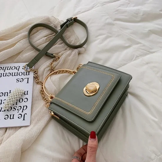 Becker's Amsterdam™ Stylische grüne Mini-Umhängetasche für Damen – Waldgrün